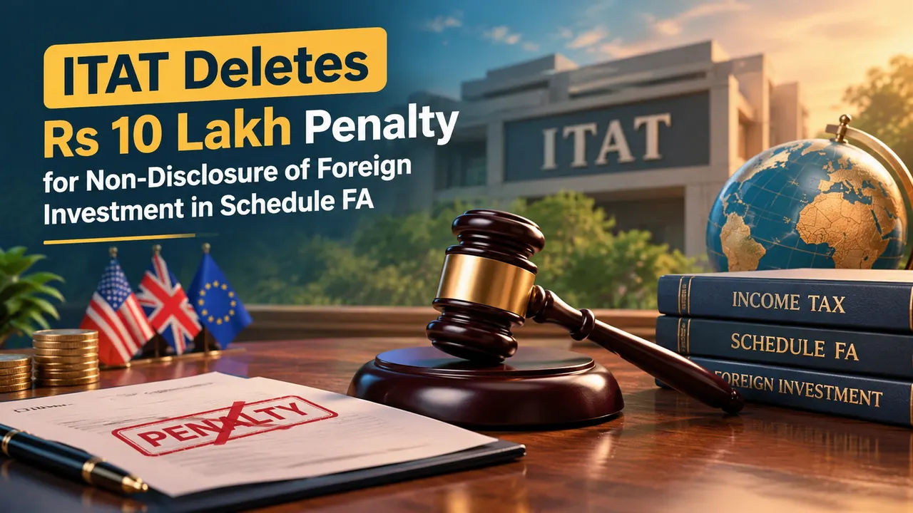 ITAT Deletes Rs 10 Lakh Penalty for Non-Disclosure of Foreign Investment in Schedule FA