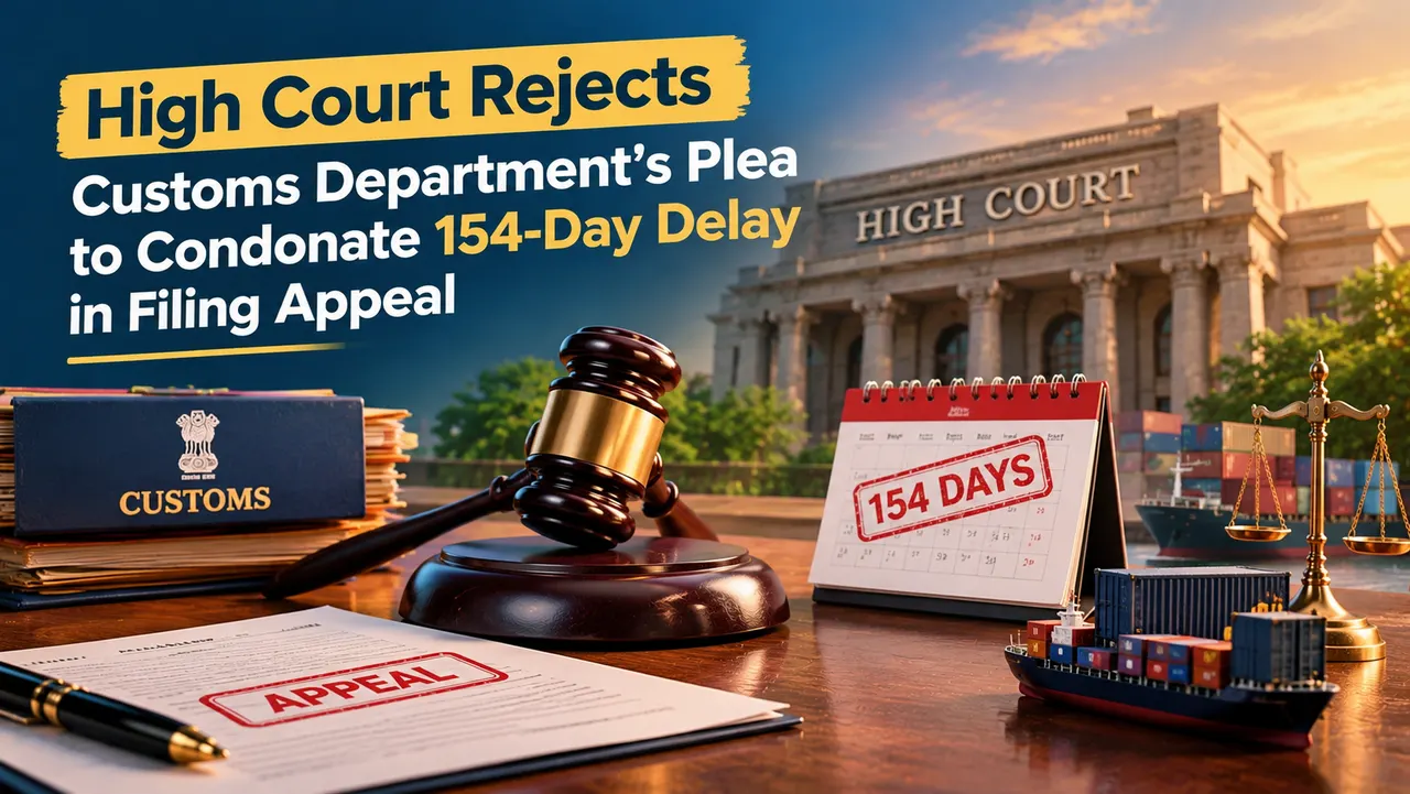 High Court Rejects Customs Department’s Plea to Condonate 154-Day Delay in Filing Appeal