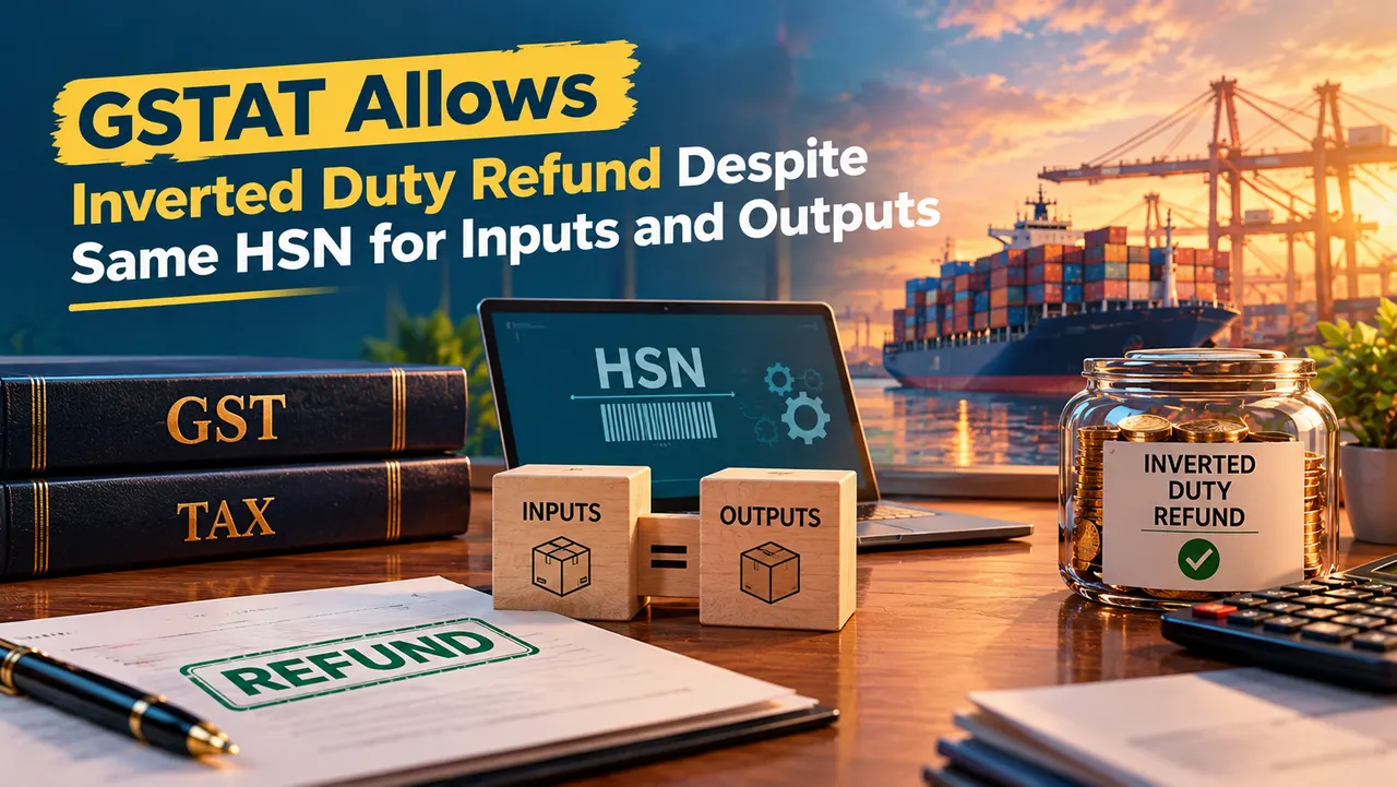 GSTAT Allows Inverted Duty Refund Despite Same HSN for Inputs and Outputs