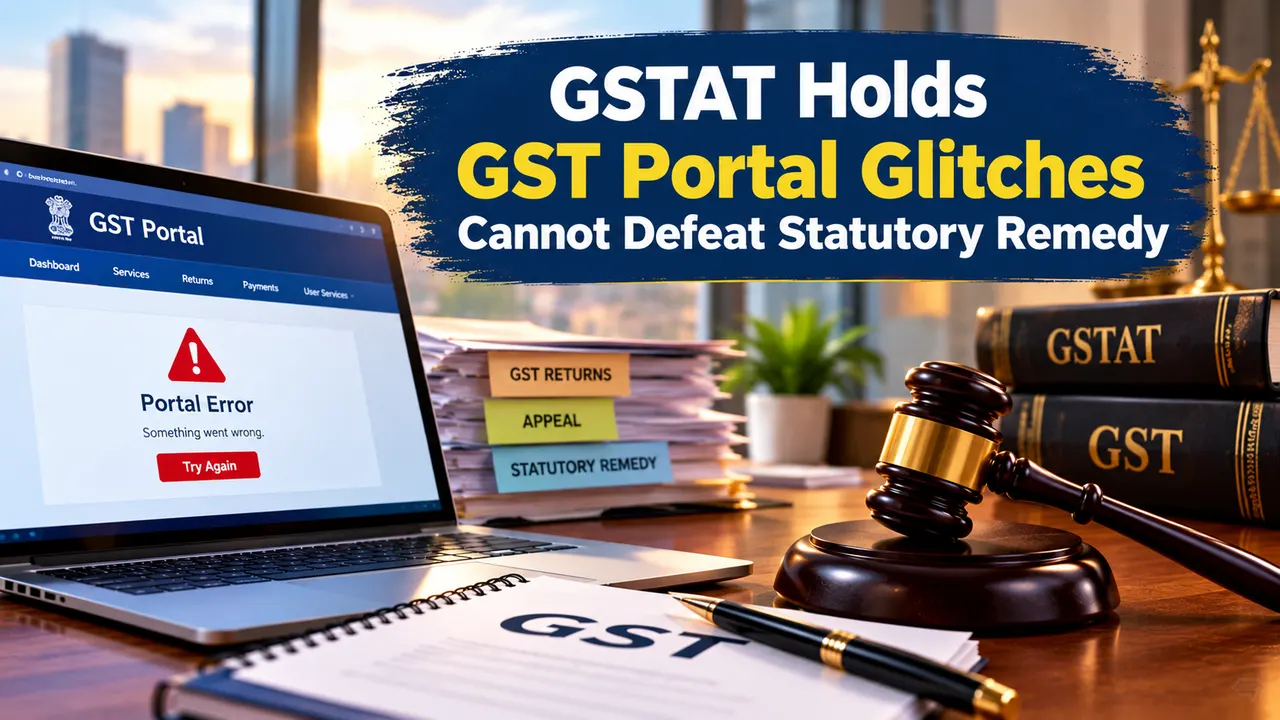 GSTAT Holds GST Portal Glitches Cannot Defeat Statutory Remedy