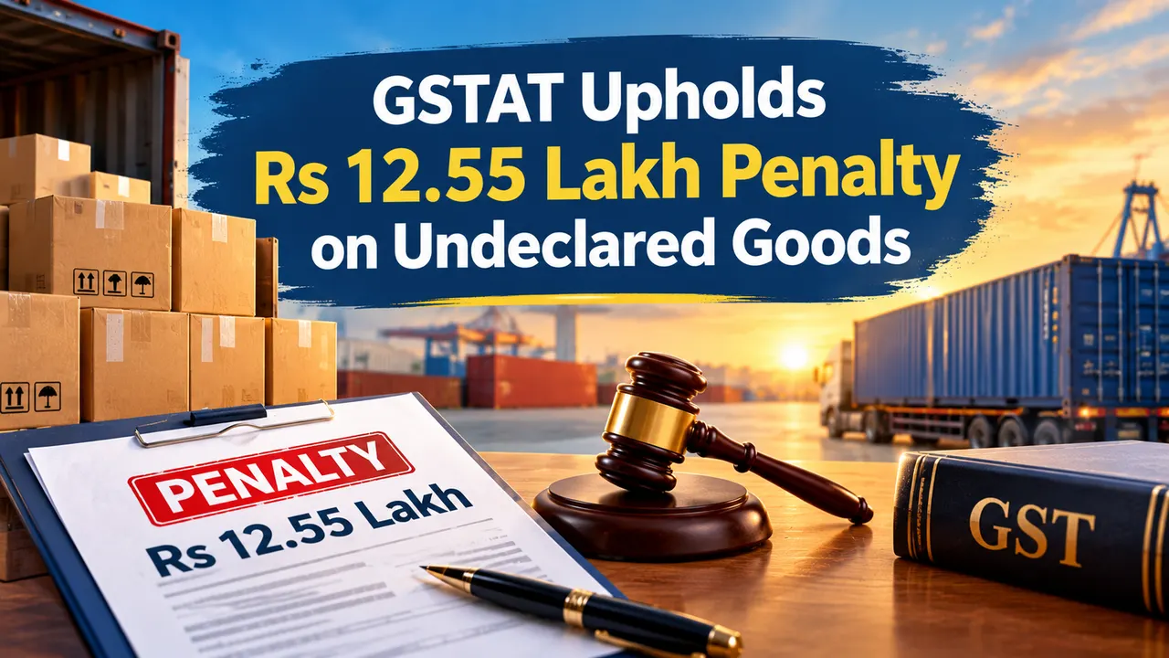 GSTAT Upholds Rs 12.55 Lakh Penalty on Undeclared Goods