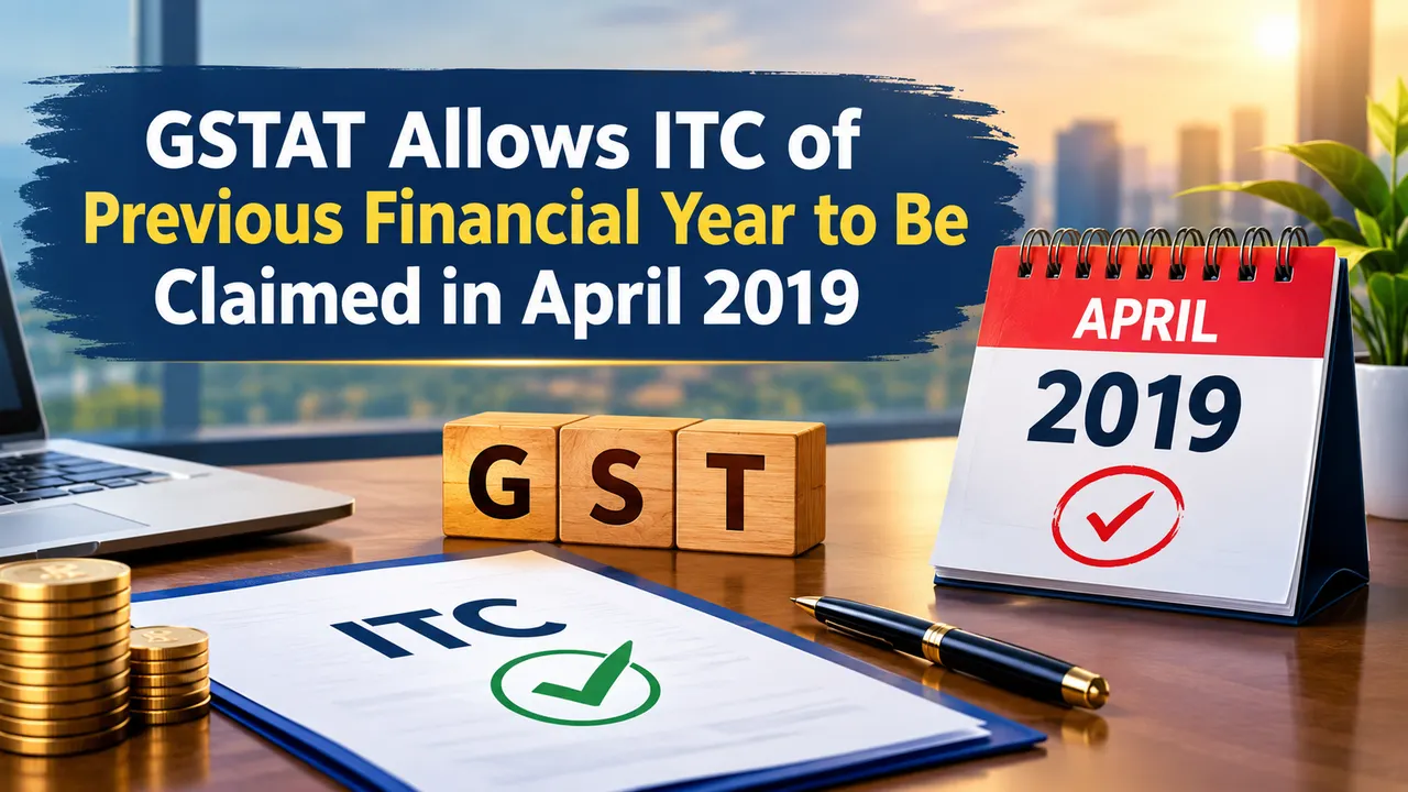GSTAT Allows ITC of Previous Financial Year to Be Claimed in April 2019 