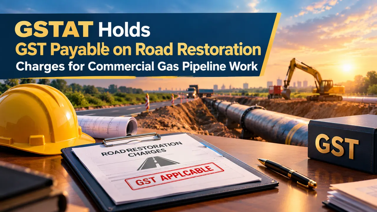 GSTAT Holds GST Payable on Road Restoration Charges for Commercial Gas Pipeline Work