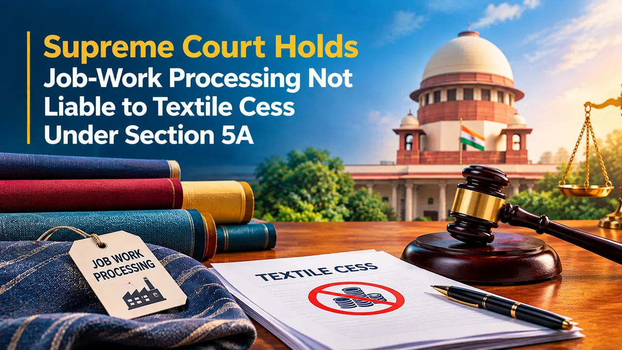Supreme Court Holds Job-Work Processing Not Liable to Textile Cess Under Section 5A