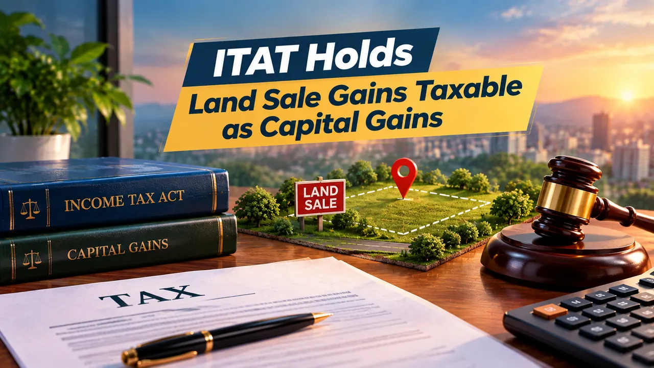 ITAT Holds Land Sale Gains Taxable as Capital Gains