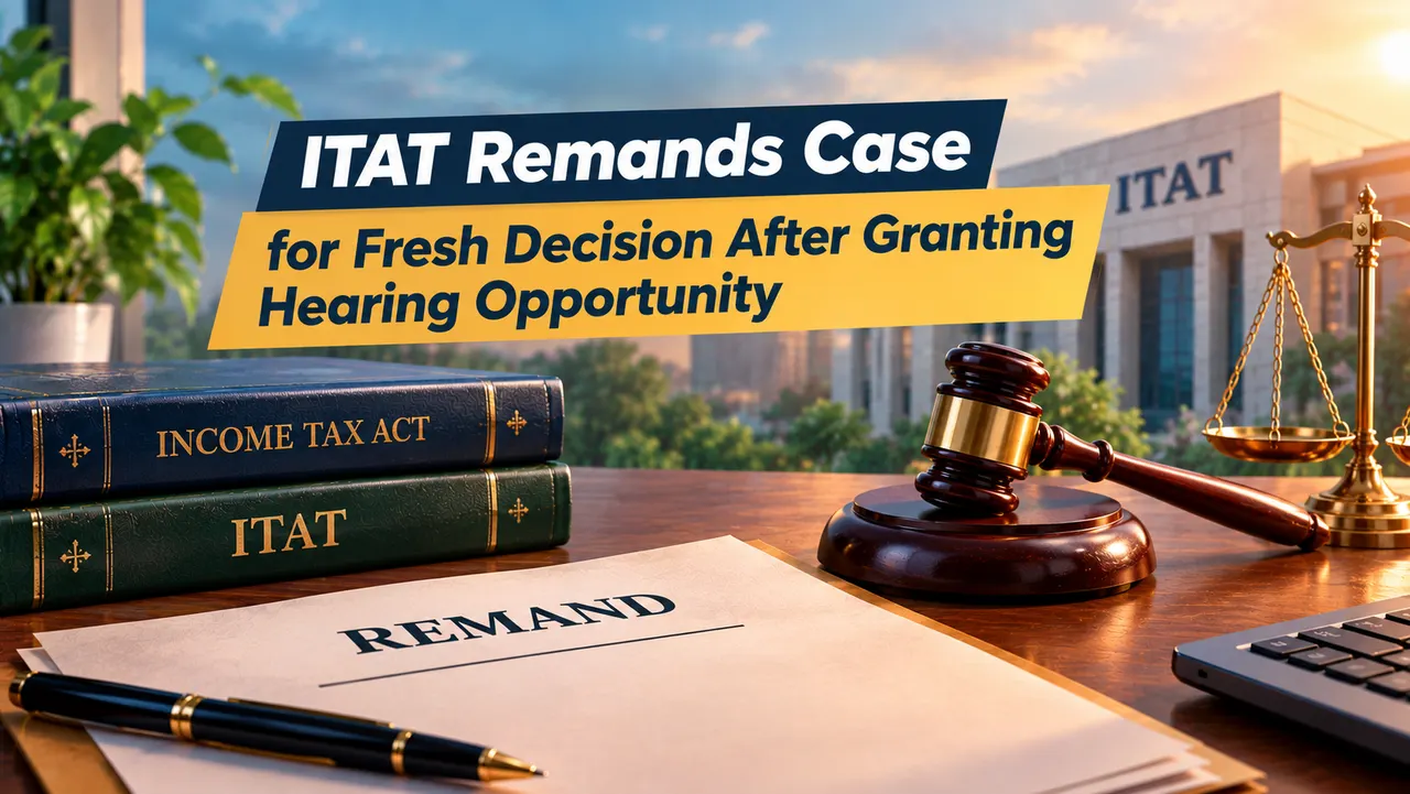 ITAT Remands Case for Fresh Decision After Granting Hearing Opportunity
