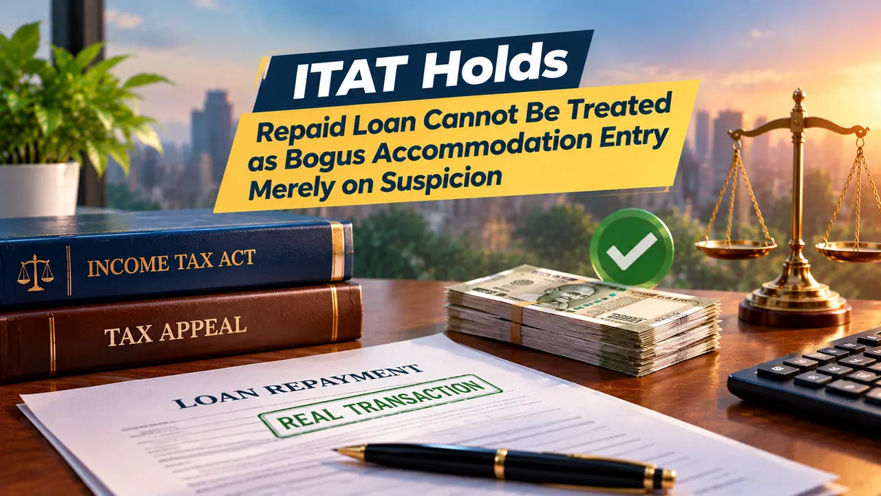 ITAT Holds Repaid Loan Cannot Be Treated as Bogus Accommodation Entry Merely on Suspicion