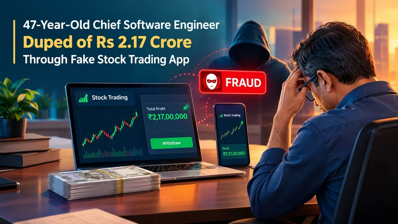 47-Year-Old Chief Software Engineer Duped of Rs 2.17 Crore Through Fake Stock Trading App