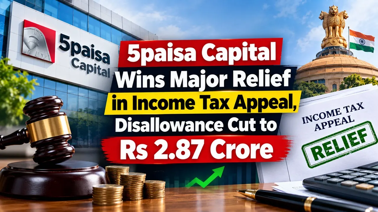 5paisa Capital Wins Major Relief in Income Tax Appeal, Disallowance Cut to Rs 2.87 Crore