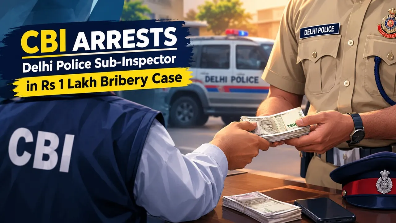 CBI Arrests Delhi Police Sub-Inspector in Rs 1 Lakh Bribery Case, Accused Caught While Accepting Rs 80,000