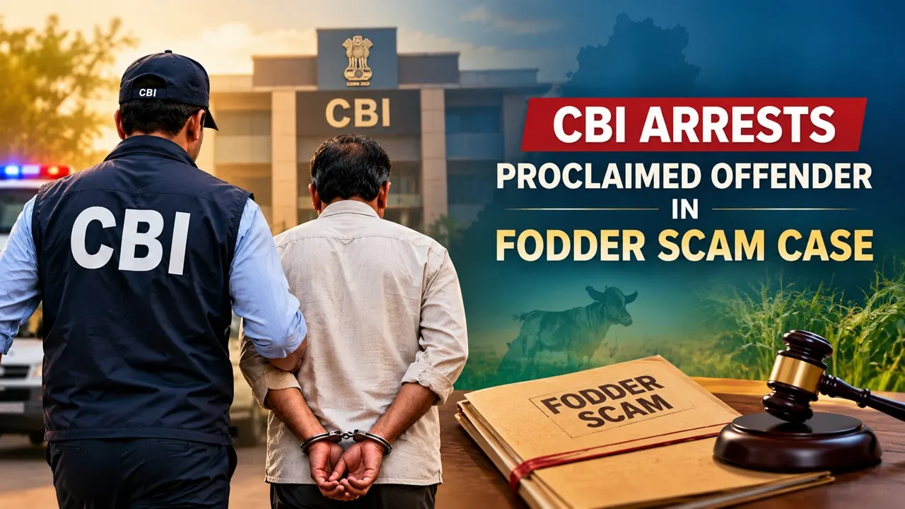 CBI Arrests Proclaimed Offender in Fodder Scam Case Absconding for Over 25 Years