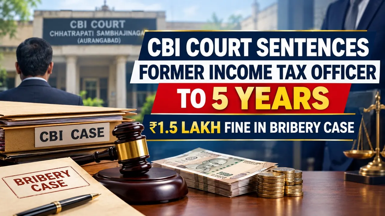 CBI Court Sentences Former Income Tax Officer to 5 Years in Bribery Case