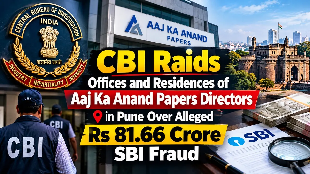 CBI Raids Offices and Residences of Aaj Ka Anand Papers Directors in Pune Over Alleged Rs 81.66 Crore SBI Fraud