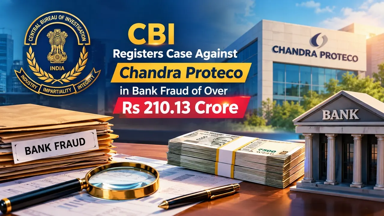 CBI Registers Case Against Chandra Proteco and Its Bank Fraud of Over Rs 210.13 Crore