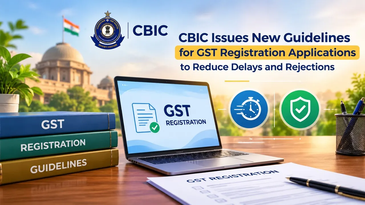 CBIC Issues New Guidelines for GST Registration Applications to Reduce Delays and Rejections