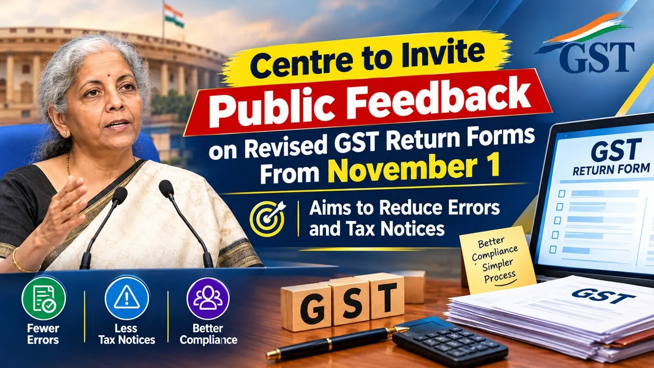 Centre to Invite Public Feedback on Revised GST Return Forms From November 1, Aims to Reduce Errors and Tax Notices