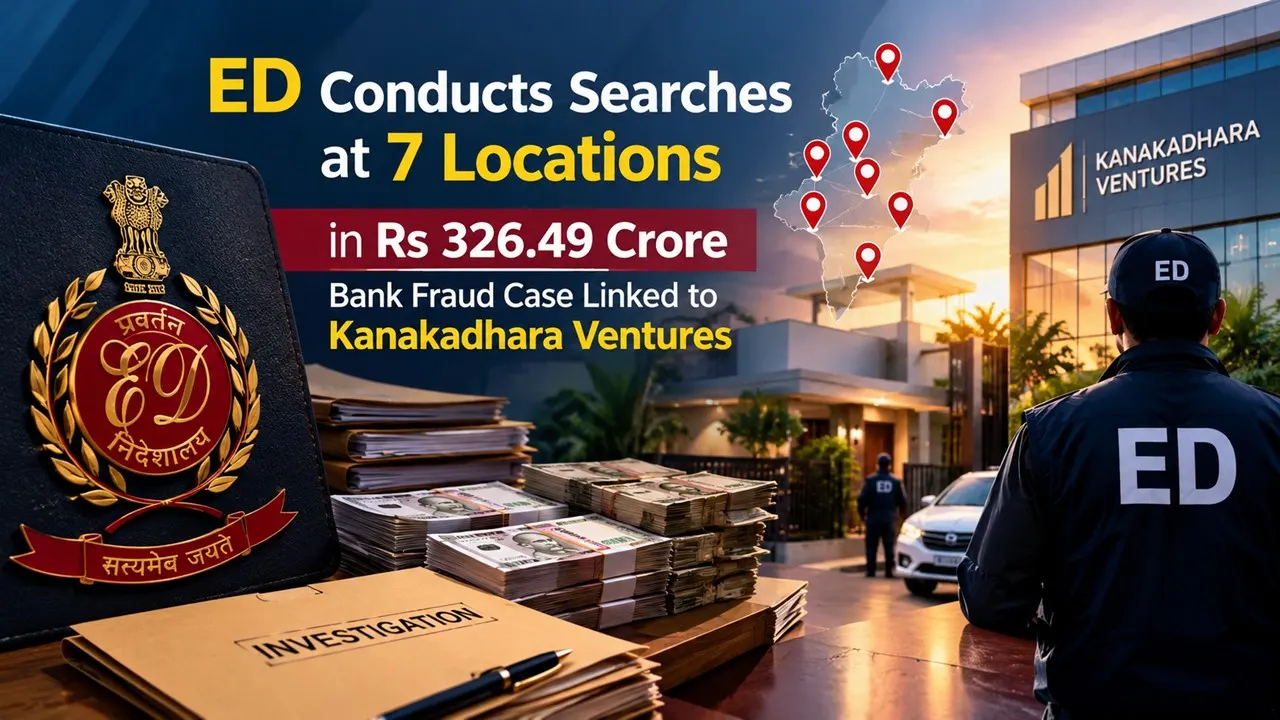 ED Conducts Searches at 7 Locations in Rs 326.49 Crore Bank Fraud Case Linked to Kanakadhara Ventures