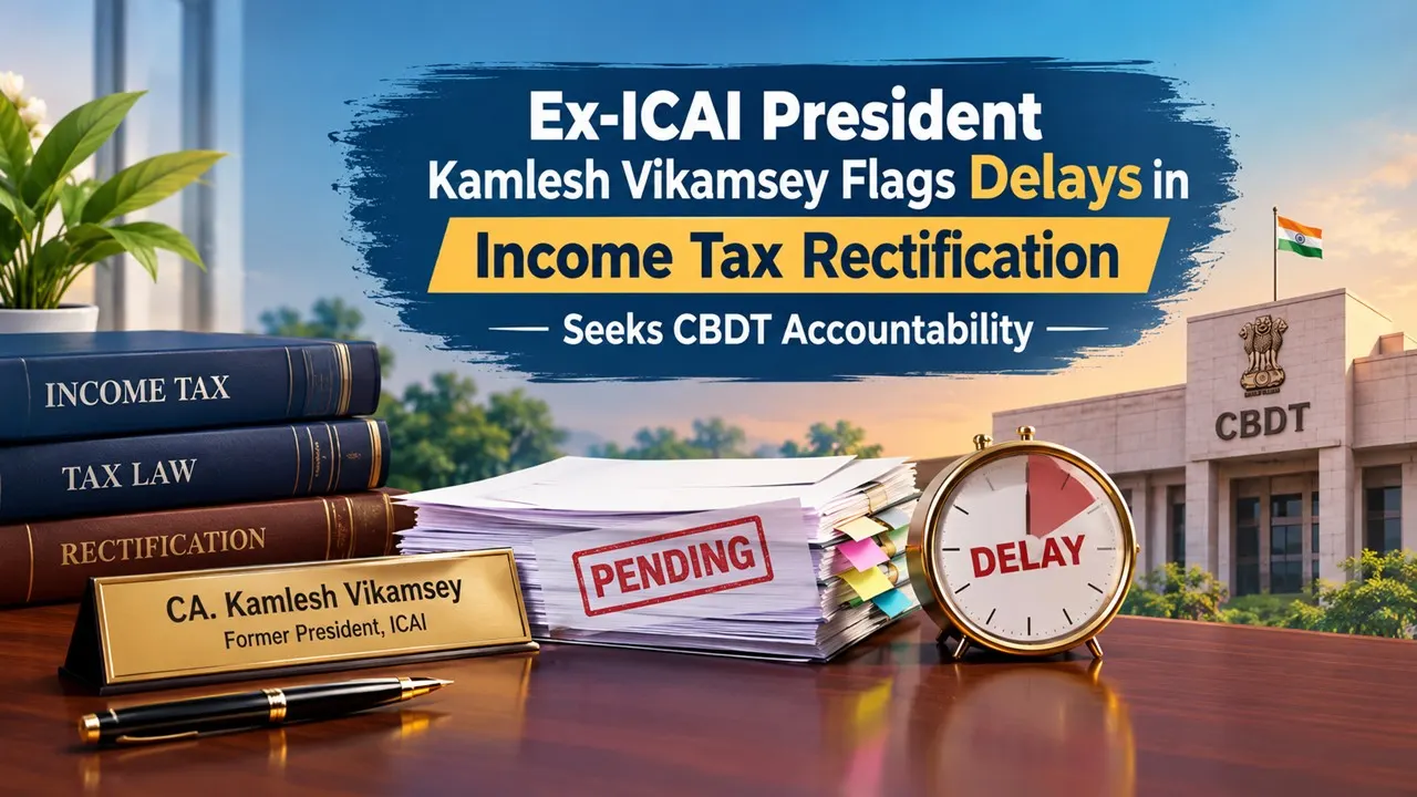 Ex-ICAI President Kamlesh Vikamsey Flags Delays in Income Tax Rectification, Seeks CBDT Accountability