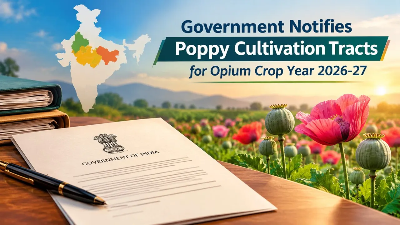 Government Notifies Poppy Cultivation Tracts for Opium Crop Year 2026-27