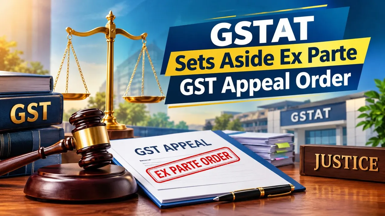 GSTAT Sets Aside Ex Parte GST Appeal Order After First Appellate Authority Ignores Taxpayer’s Arguments