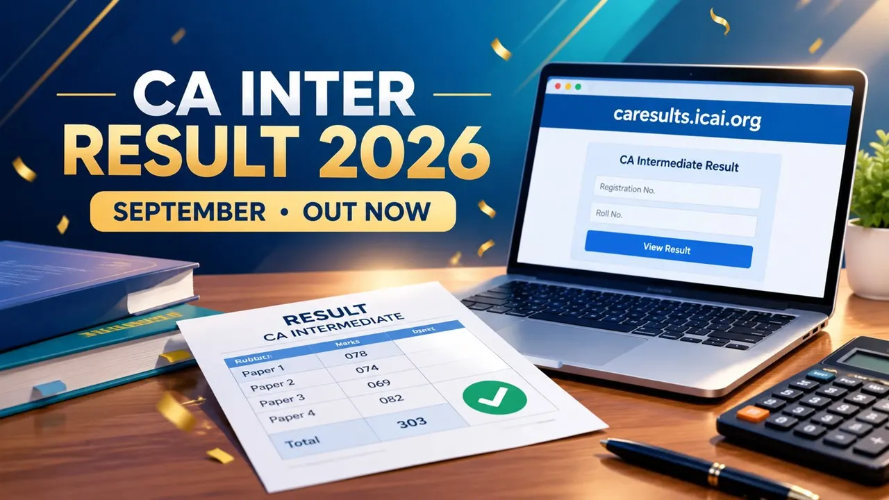 ICAI CA Inter Sept 2026 Result OUT at caresults.icai.org, Check Steps to Download