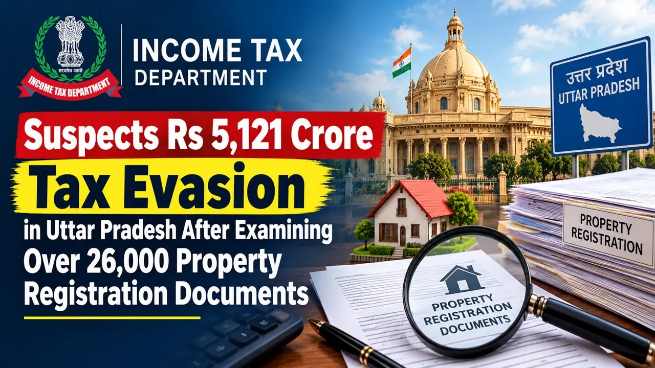 Income Tax Department Suspects Rs 5,121 Crore Tax Evasion in Uttar Pradesh After Examining Over 26,000 Property Registration Documents