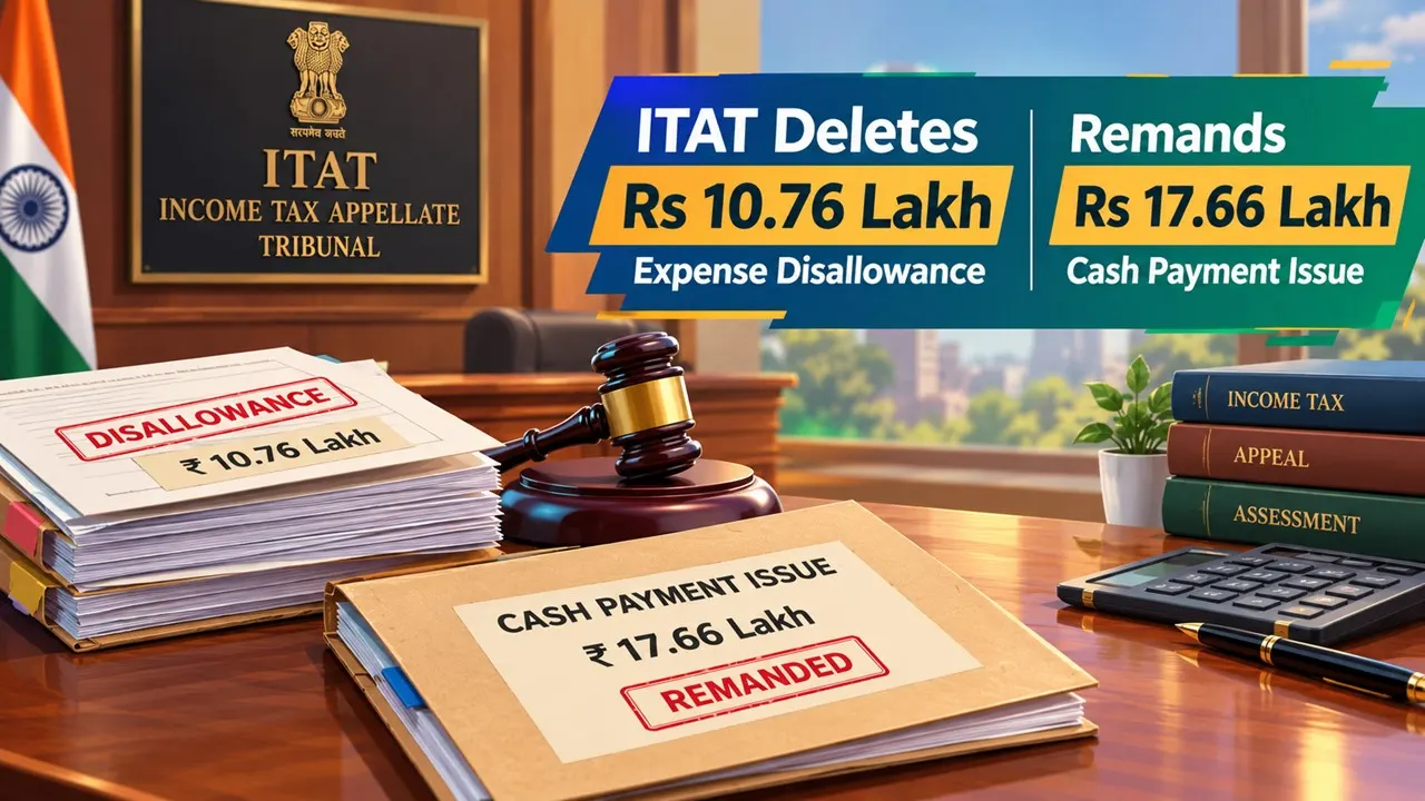 ITAT Deletes Rs 10.76 Lakh Expense Disallowance, Remands Rs 17.66 Lakh Cash Payment Issue