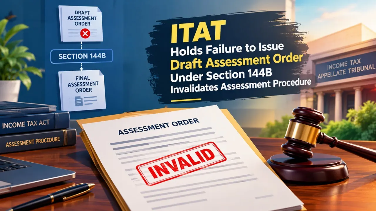 ITAT Holds Failure to Issue Draft Assessment Order Under Section 144B Invalidates Assessment Procedure