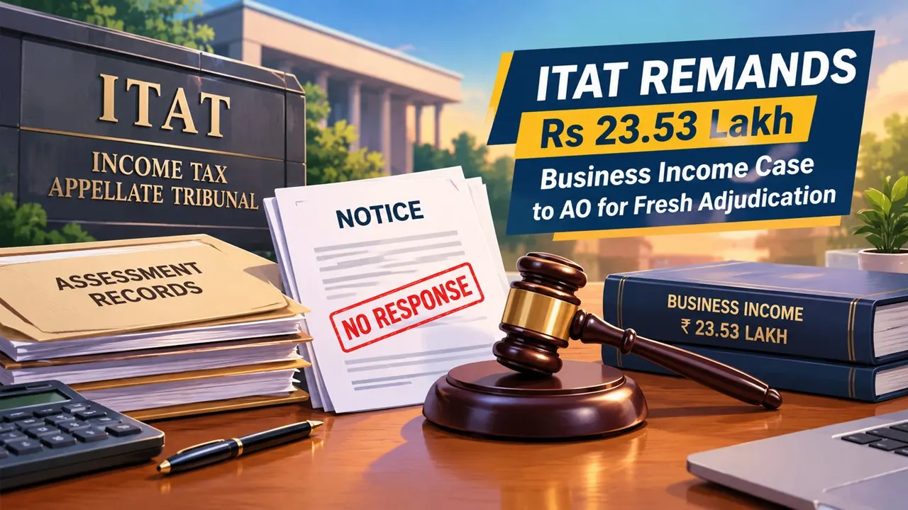ITAT Remands Rs 23.53 Lakh Business Income Case to AO for Fresh Adjudication After Assessee Fails to Respond to Notices