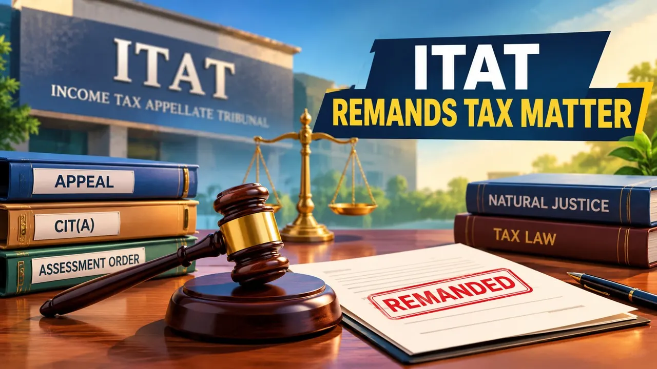 ITAT Remands Tax Matter to AO After Finding Natural Justice Violation and CIT(A)'s Failure to Examine Appeal on Merits 