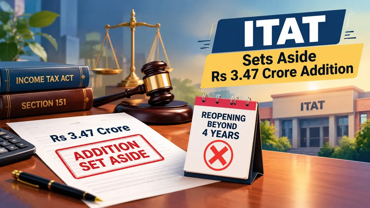 ITAT Sets Aside Rs 3.47 Crore Addition, Reopening Beyond 4 Years Without PCIT Approval Is Legally Invalid