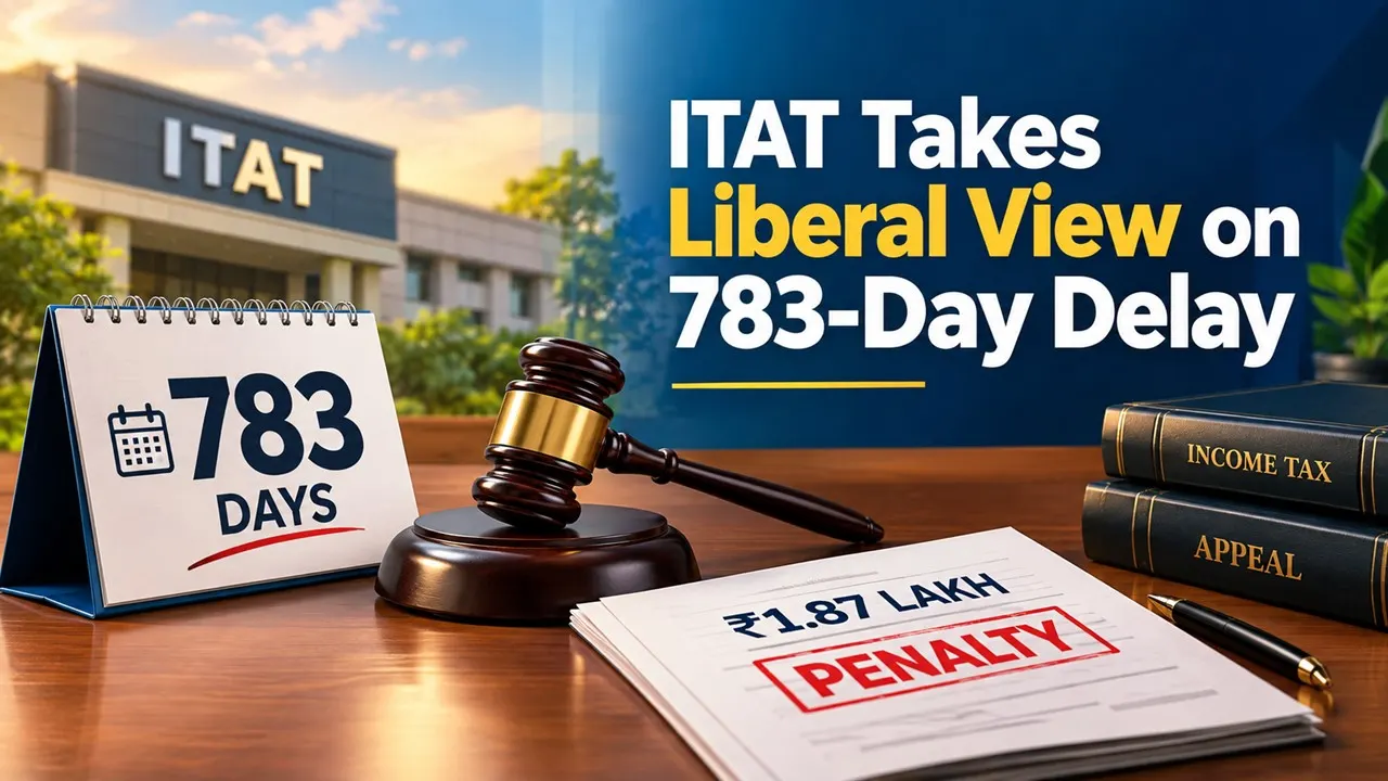 ITAT Takes Liberal View on 783-Day Delay, Allows Appeal Against Rs 1.87 Lakh Penalty to Be Heard on Merits