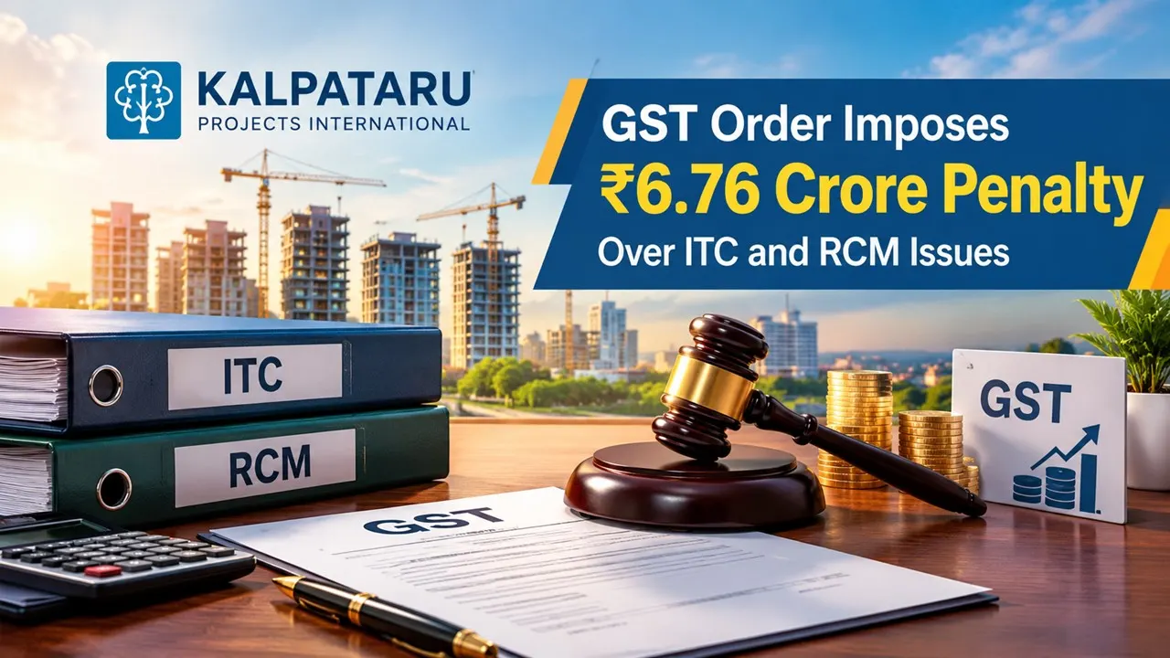 Kalpataru Projects International Receives GST Order Imposing Rs 6.76 Crore Penalty Over ITC and RCM Issues