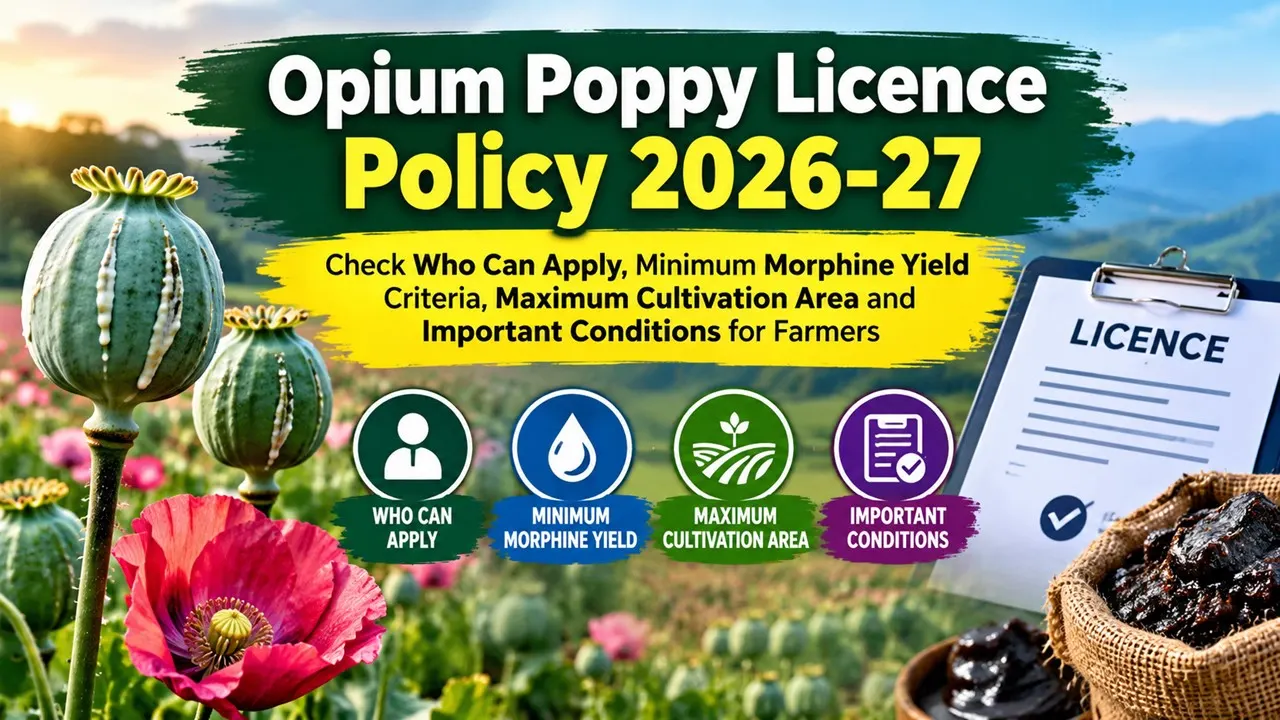 Opium Poppy Licence Policy 2026-27: Check Who Can Apply, Minimum Morphine Yield Criteria, and Other Details
