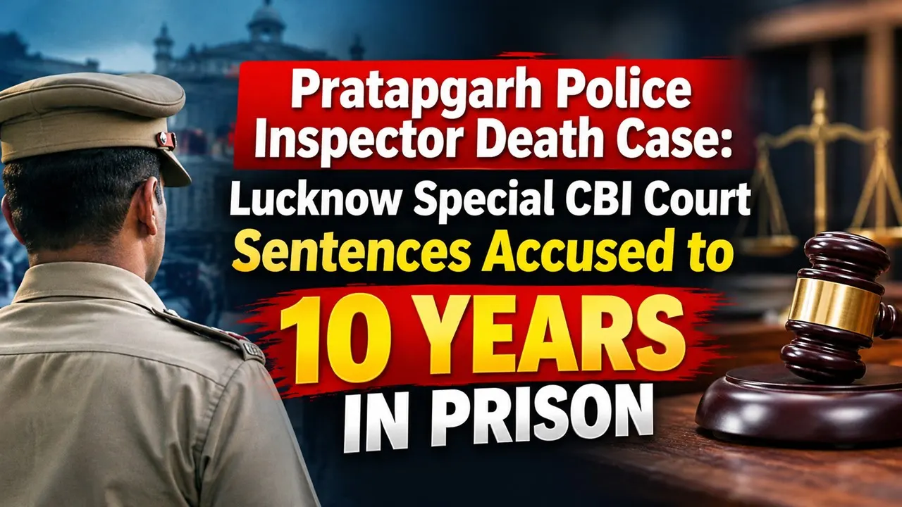 Pratapgarh Police Inspector Death Case: Lucknow Special CBI Court Sentences Accused to 10 Years in Prison