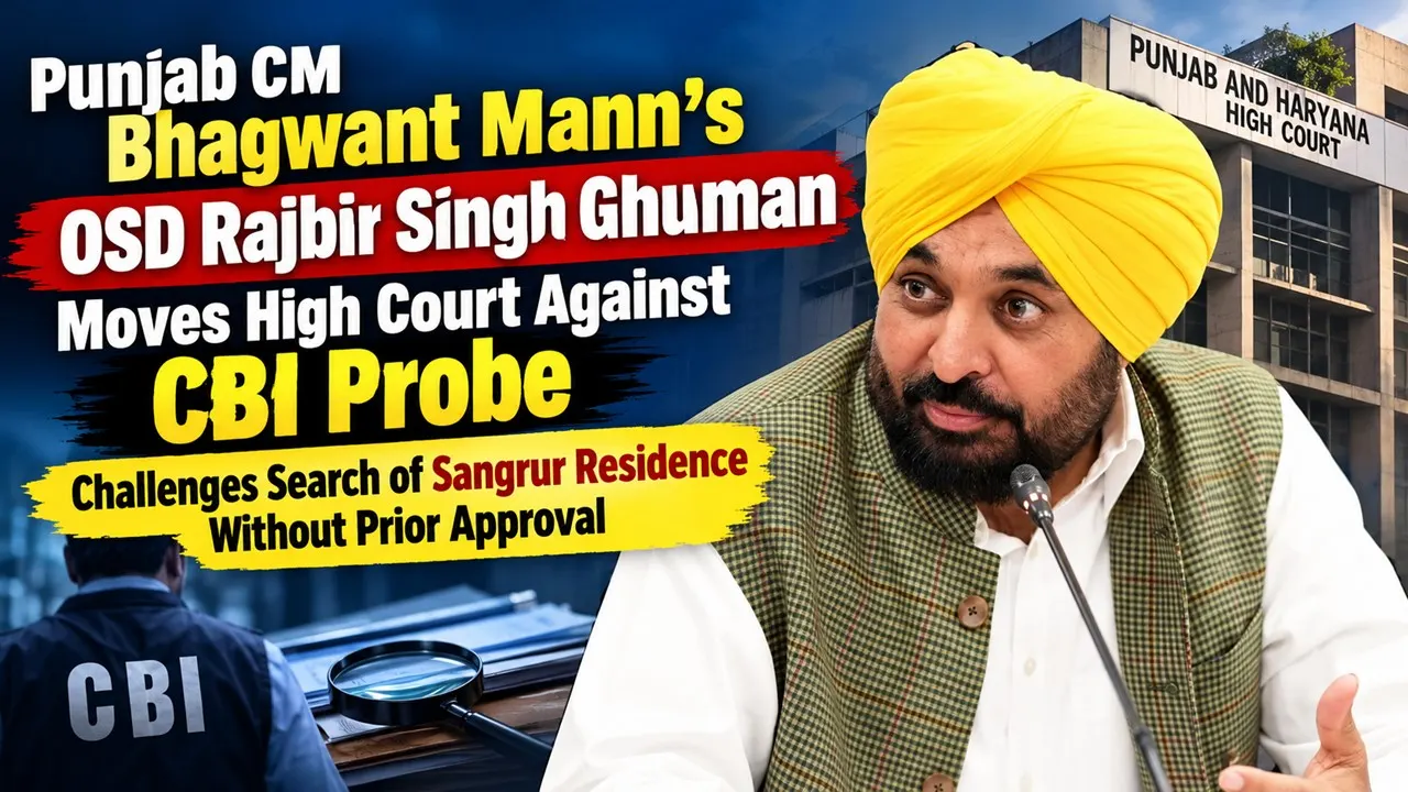 Punjab CM Bhagwant Mann’s OSD Rajbir Singh Ghuman Moves High Court Against CBI Probe, Challenges Search of Sangrur Residence Without Prior Approval