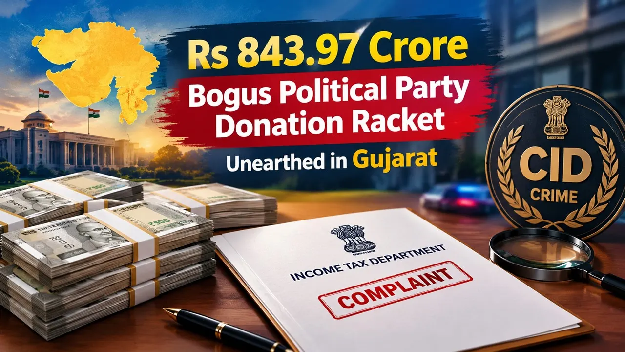 Rs 843.97 Crore Bogus Political Party Donation Racket Unearthed in Gujarat, Income Tax Dept Files Complaint With CID (Crime)