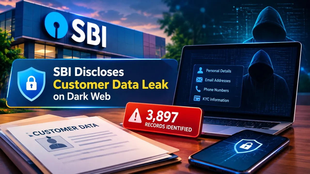 SBI Discloses Customer Data Leak on Dark Web, Identifies 3,897 Records Containing Personally Identifiable Information