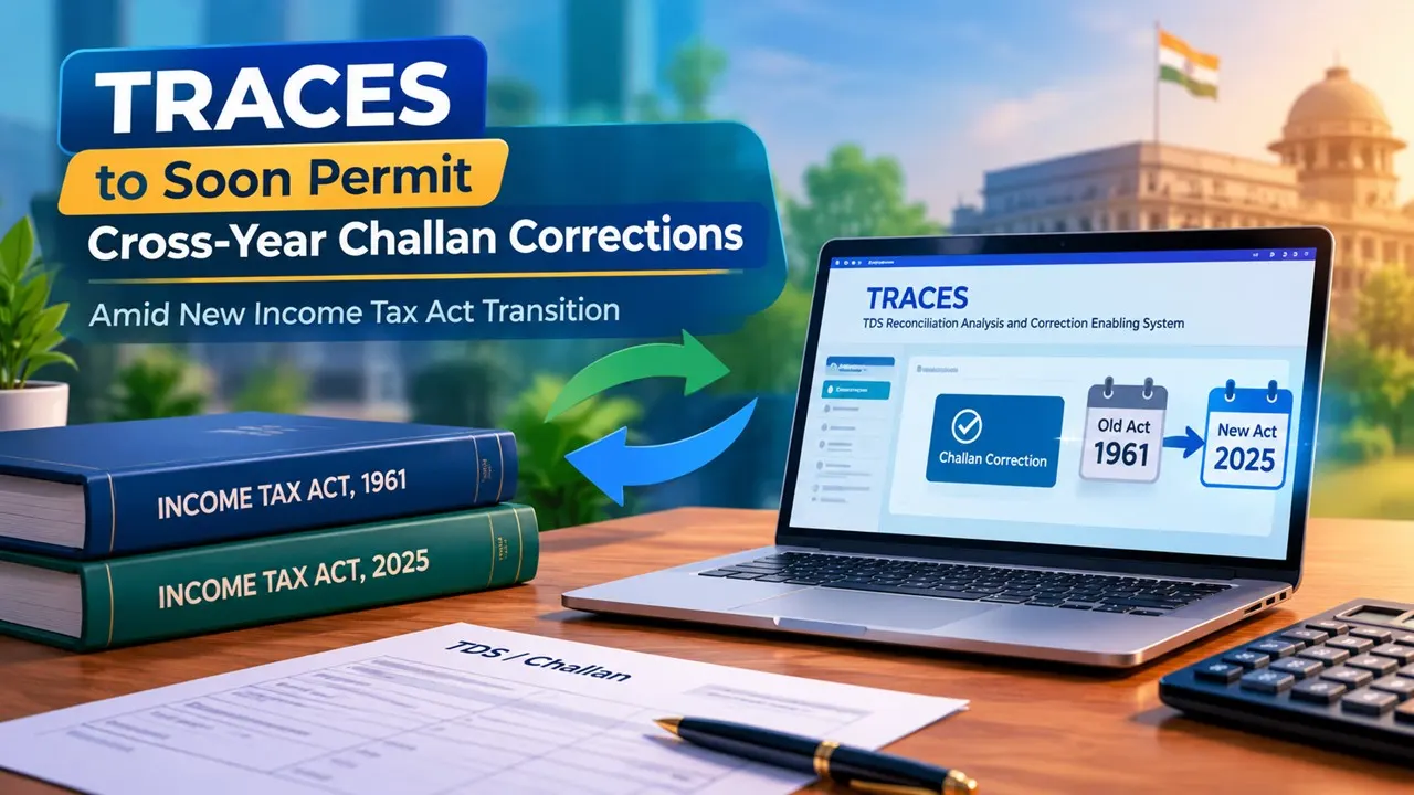 TRACES to Soon Permit Cross-Year Challan Corrections Amid New Income Tax Act Transition