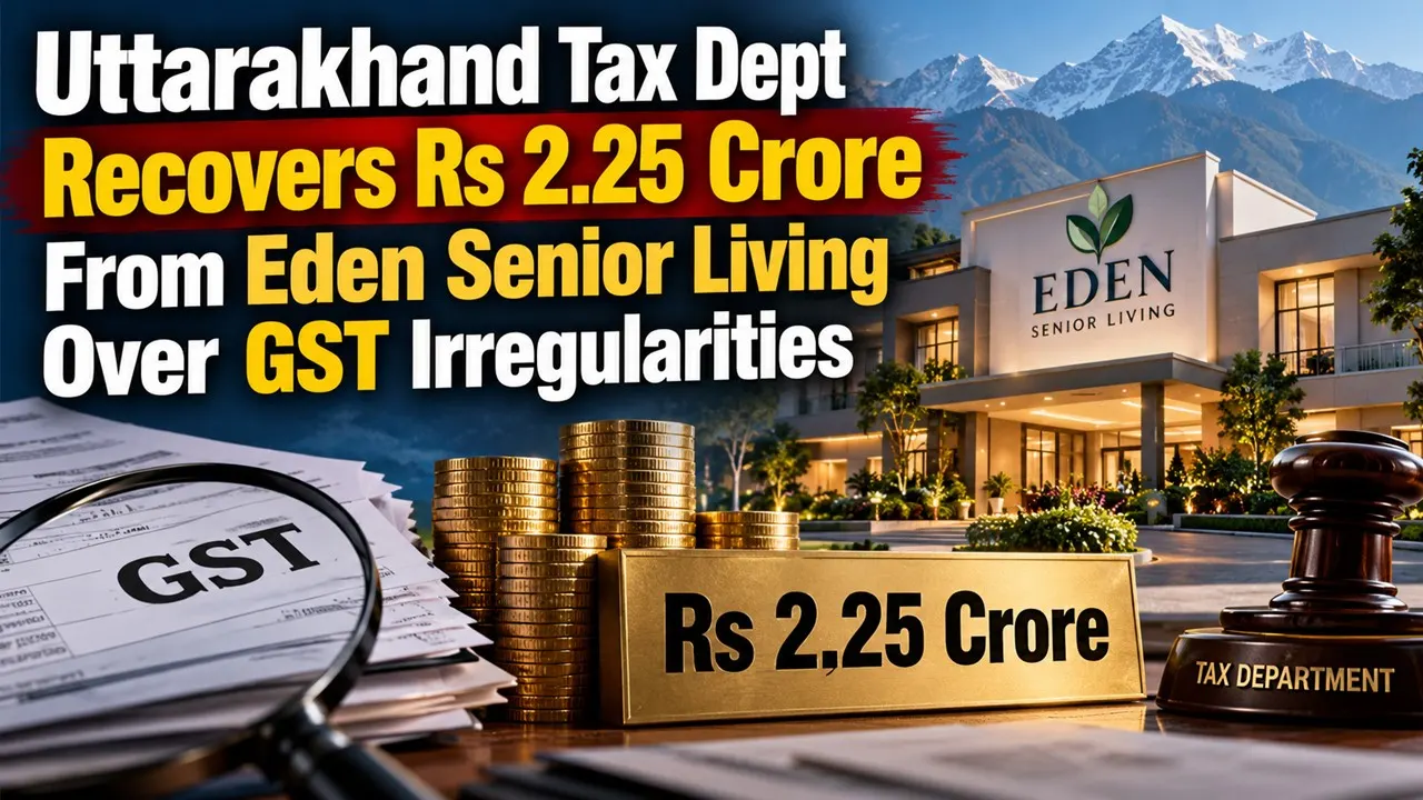 Uttarakhand Tax Dept Recovers Rs 2.25 Crore From Eden Senior Living Over GST Irregularities