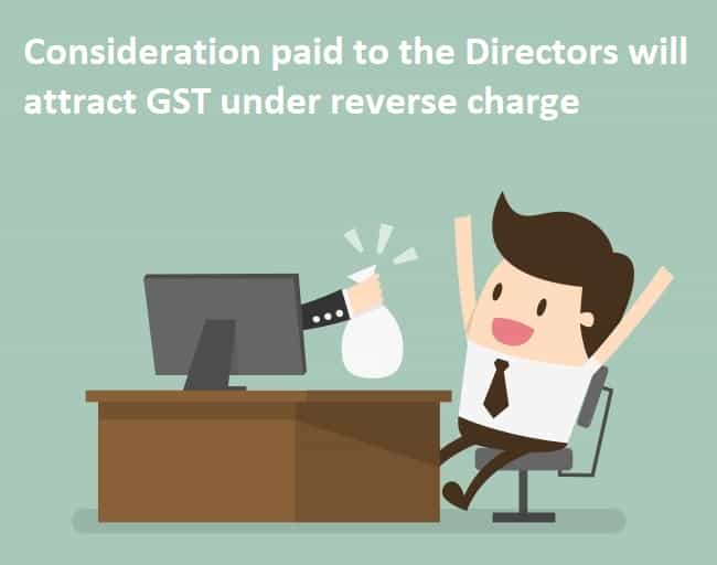 Consideration paid to the Directors will attract GST under reverse charge