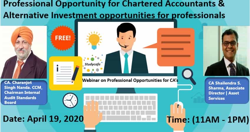 Webinar on Professional Opportunity for Chartered Accountants in Practice