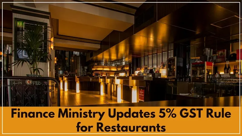Finance Ministry Updates 5% GST Rule for Restaurants Without Fixed Locations