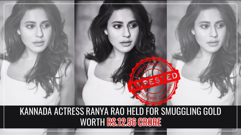 Kannada Actress Ranya Rao held for Smuggling Gold worth Rs.12.56 Crore at Bengaluru Airport