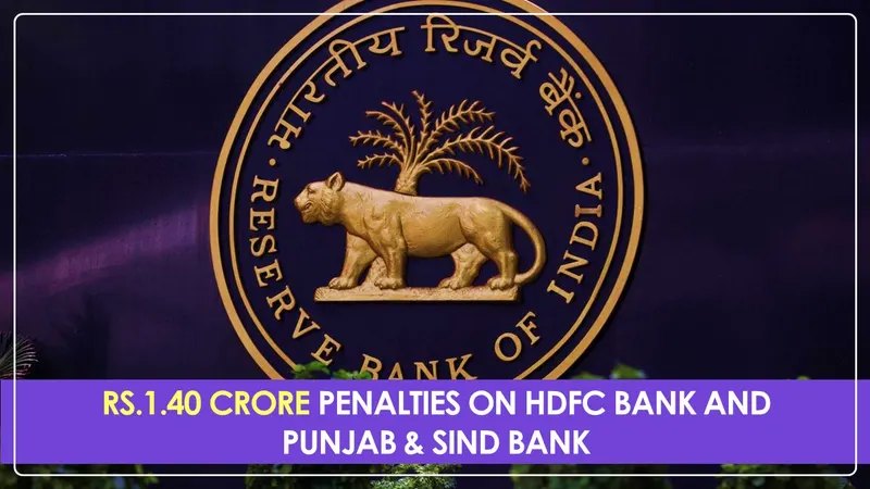 RBI imposes Over Rs.1.40 Crore Penalties on HDFC Bank and Punjab and Sind Bank
