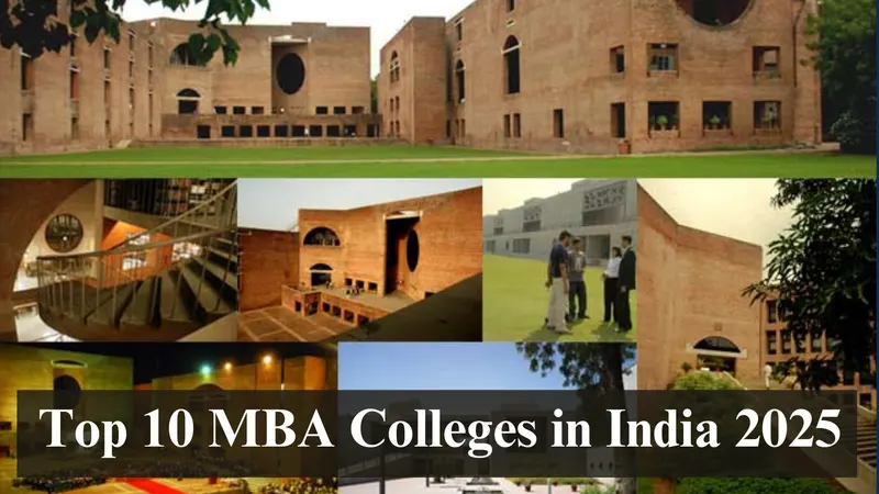 Top 10 MBA Colleges in India 2025