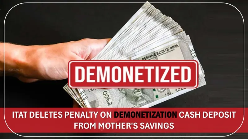 Cash Deposited by Son from His Mother's Savings During Demonetization: ITAT Deletes Penalty