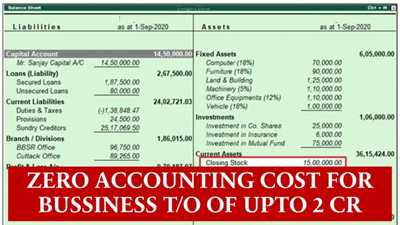 Zero Accounting cost for Turnover of upto 2 Cr: Lets Examine the provisions