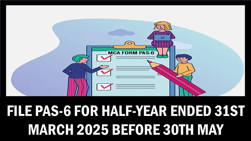 File PAS-6 for Half-Year Ended 31st March 2025 Before 30th May
