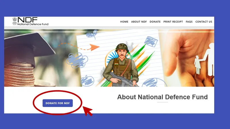Want to make donation in Nation Defence Fund: Here is the process